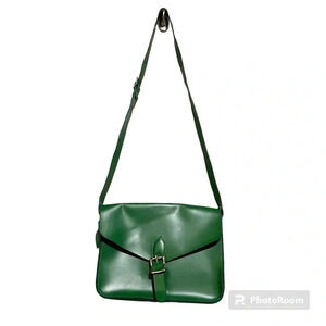 Angela Roi Green Crossbody Shoulder Handbag Flap Messenger Front Buckle
